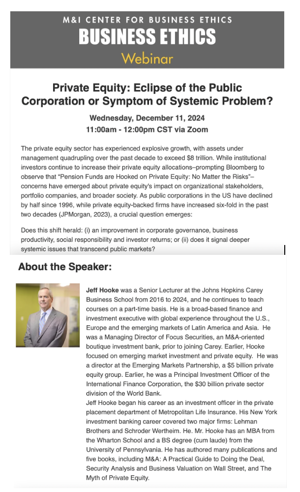 PE webinar